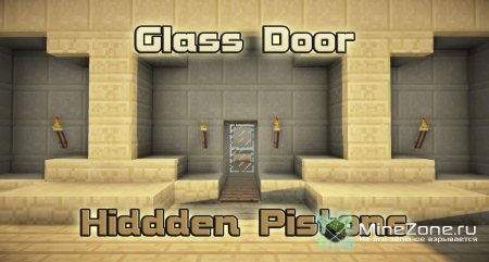 [minecraft-pg5] Glass Door - hidden pistons