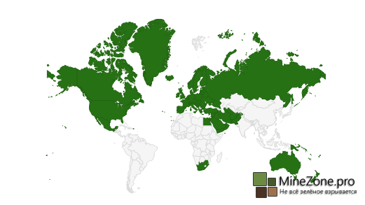Minecraft Realms доступен в большинстве стран