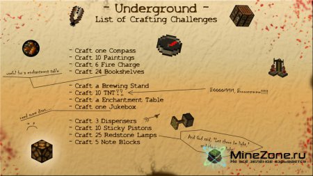 [minecraft-pg5] Survival Map: Underground - You'll never see the sunlight again