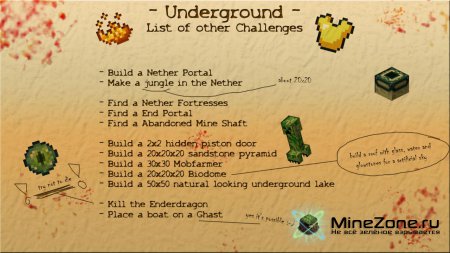 [minecraft-pg5] Survival Map: Underground - You'll never see the sunlight again