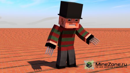 Minecraft персонаж - Freddy Krueger для Cinema 4D