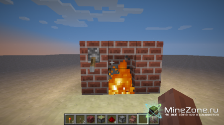 Автоматический камин в Minecraft 1.5+ [Уроки по Minecraft]