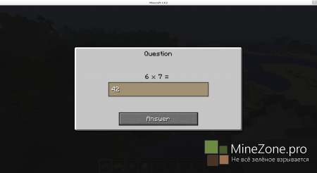 [1.6.4/1.6.2][Forge] Minecraft Student - Math Question And Answer Mod