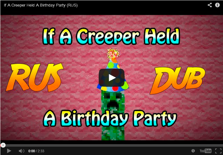 Если бы криперы отмечали день рождения