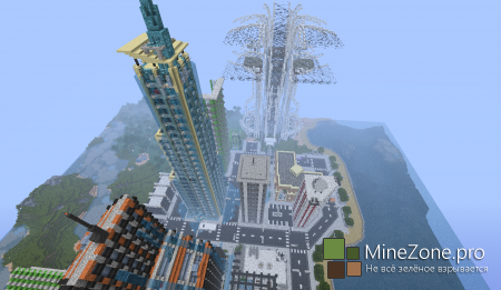 Карта "Божественный небоскреб" для Minecraft