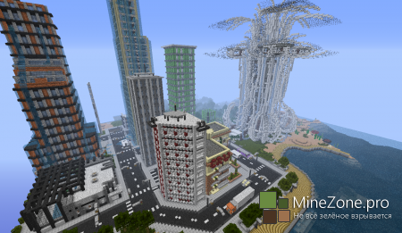 Карта "Божественный небоскреб" для Minecraft