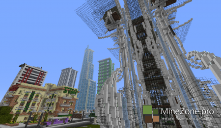 Карта "Божественный небоскреб" для Minecraft