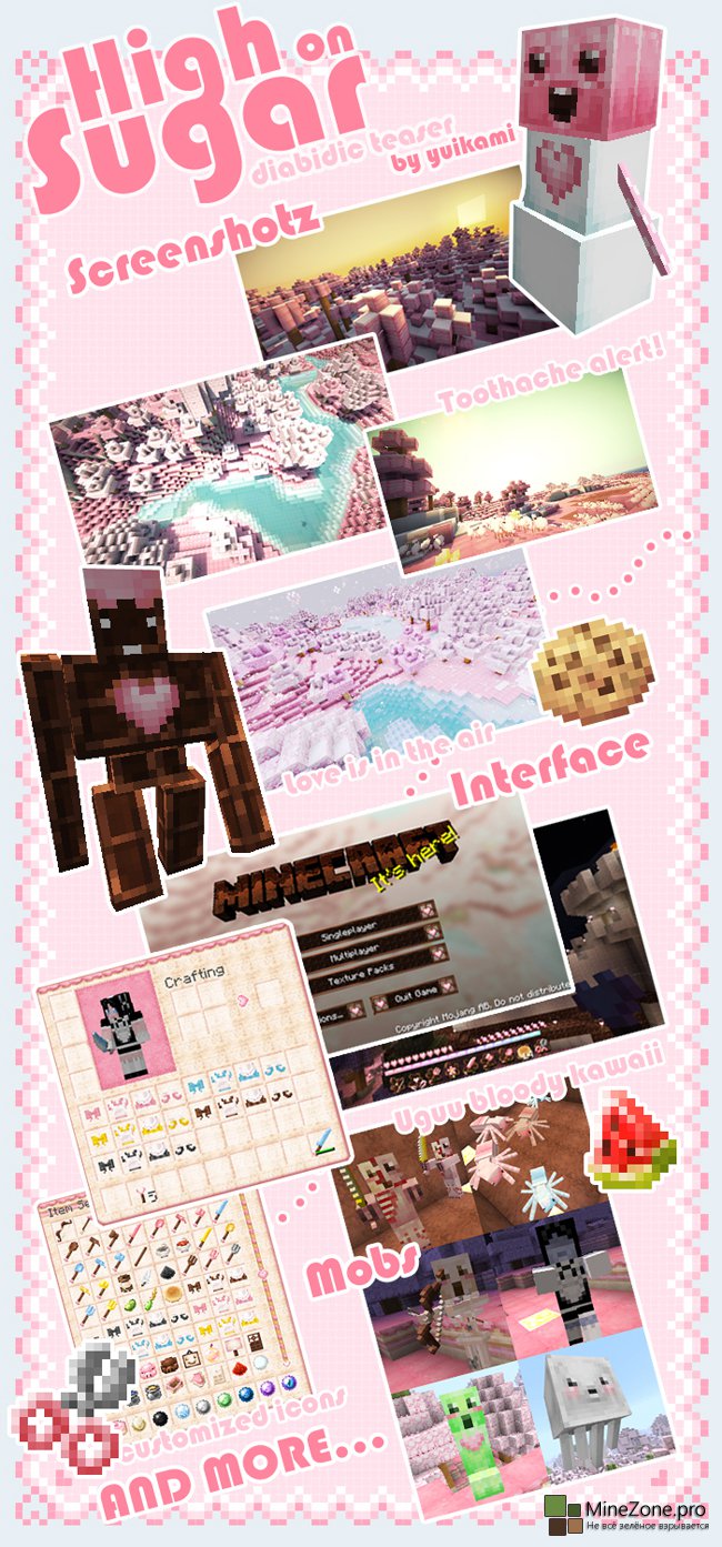 [1.7.3/1.7.2] [16x] High on Sugar Resource Pack