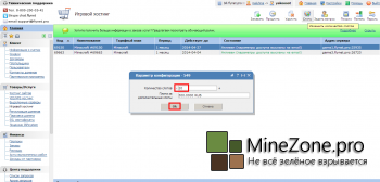 Хостинг Minecraft : Возможности личного кабинета