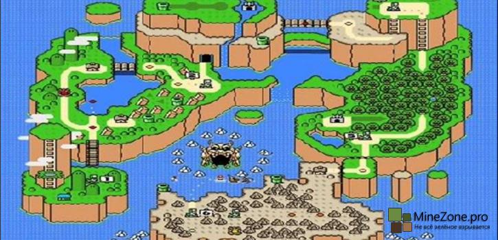 Super Mario World Overworld на нотных блоках
