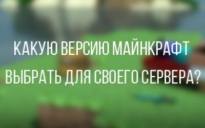 Какую версию Майнкрафт выбрать для своего сервера?