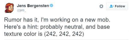 Тизер Minecraft 1.10: Работа над новым мобом