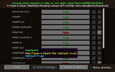 Remove HUD but Not Hand Mod